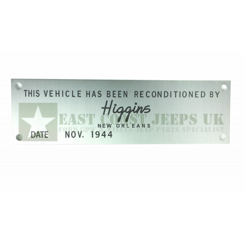 Vehicle Reconditioned Plate *Type A -  ECJ-F-PLATE-006
